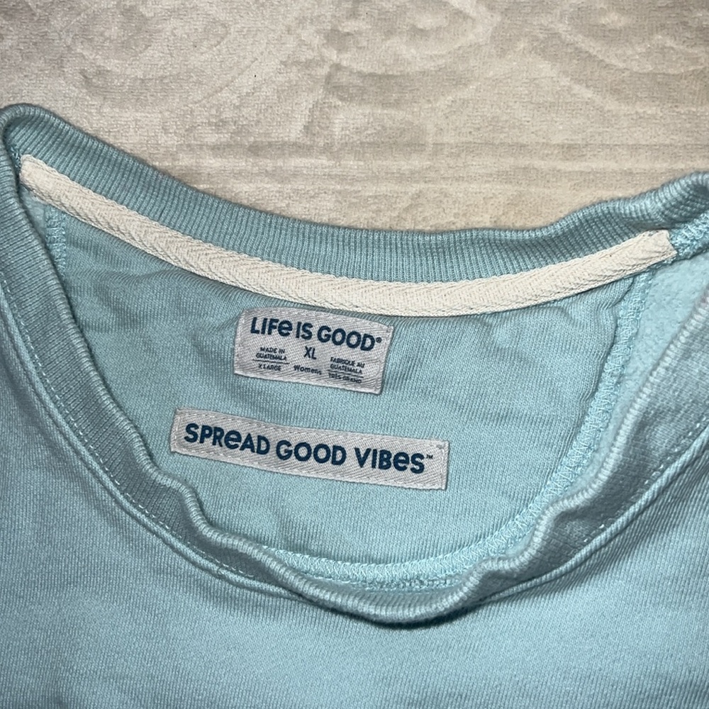 Life Is Good Light Blue Sweatshirt - Picture 3 of 4